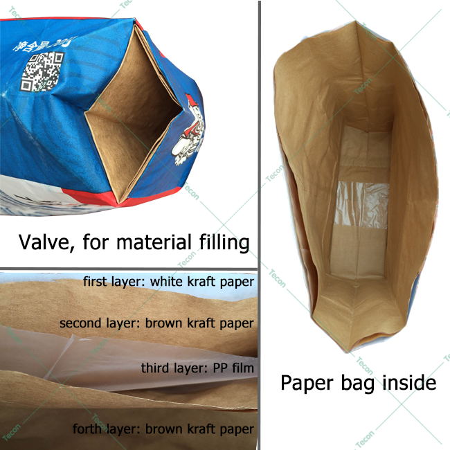 4 Colors Printing Multiwall Paper Bags Making Machine PLC Control Paper Bag Machinery