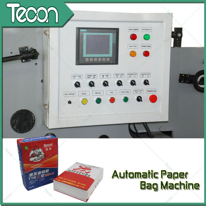 Bevel Gear Full Automatic Paper Bag Making Machine with Siemens Screen Control