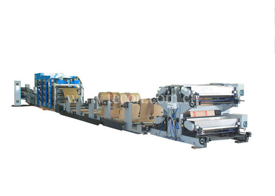 Heat Sealing Glued Bottom Automatic Paper Bag Making Machine High Output