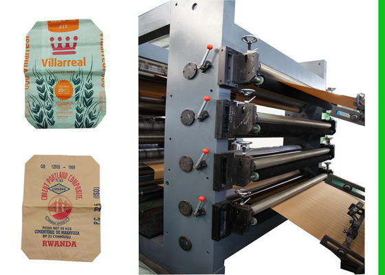 4 Color Printing Cement Paper Bag Making Machine For Chemical Bag