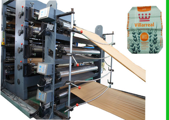 Multi Wall Kraft Paper Bag Making Machine Full - Automatic With Step / Flat Cut