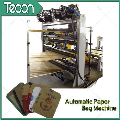 Tecon Hight Quality Ceramic Paper Bags / Kraft Paper Bags Making Machine Automatic Bottom Sealing