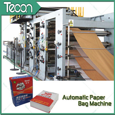 Tubular Valve / Flat Valve Automatic Chemical Paper Bag Make Machine High Speed