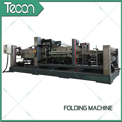 Energy Saving Cement Paper Bag Folding Machine , Bottom Width 100 - 150mm