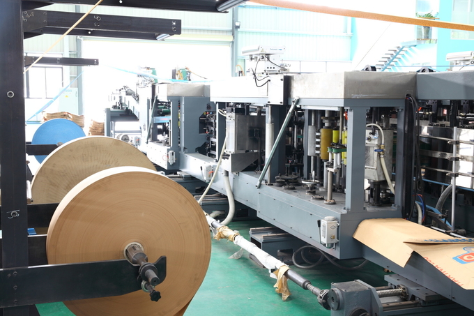 3 Layer Gypsum Powder Valve Paper Bag Making Machinery With Ladder Cutting